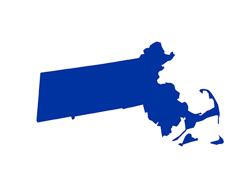 Blue icon of Massachusetts 