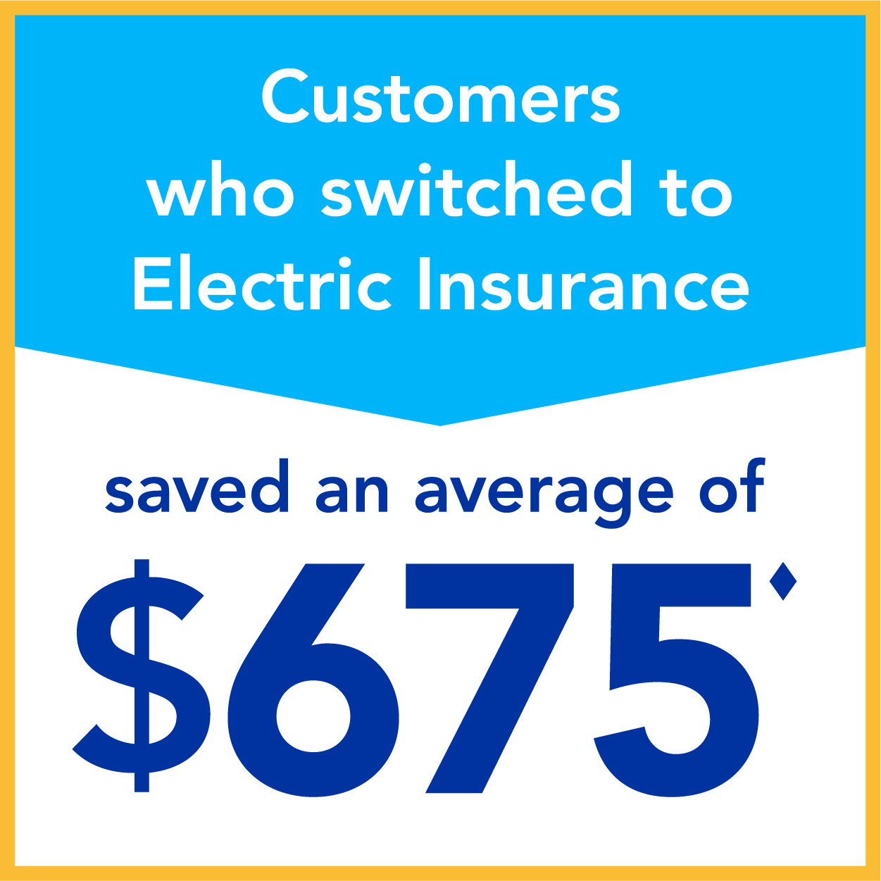 Illustration of average $675 savings on car insurance.