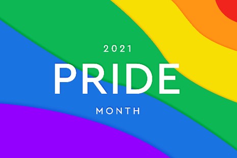 Rainbow illustration of Pride Month 2021