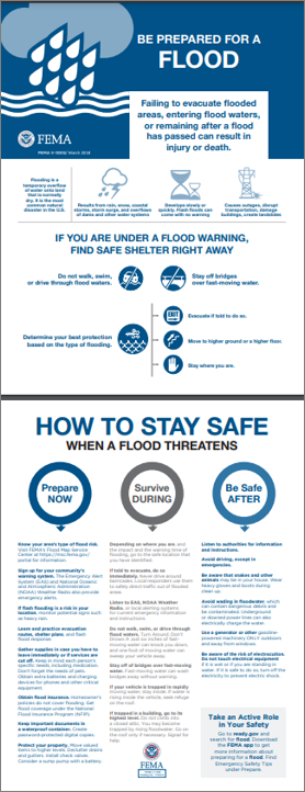 Thumbnail image of FEMA's Flood Preparation Tips Sheet