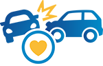 Blue and yellow accident forgiveness feature icon