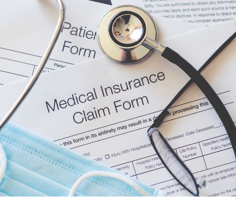 Photo of a medical insurance claim form 