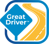 Blue and yellow Great Driver app icon