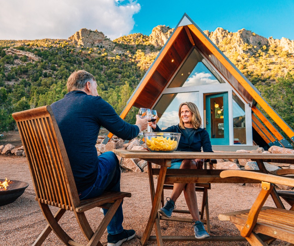 Photo of a couple enjoying their vacation home