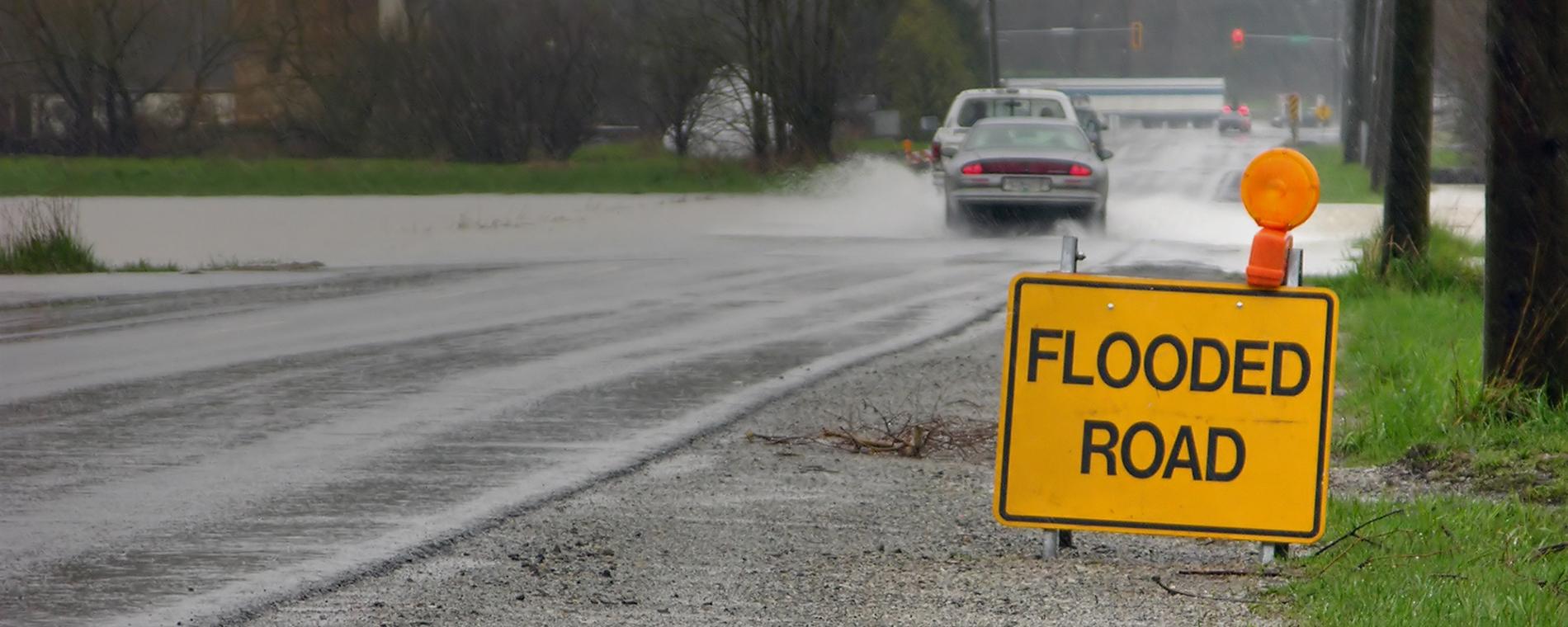 Stay off of flooded roads whenever possible