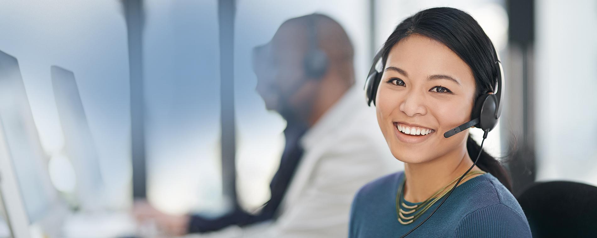 Customer service agent providing great service to a referred customer